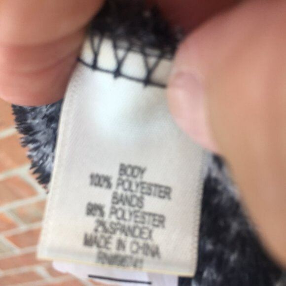 Self Esteem Size Large Woman Top Plush Black White - Picture 5 of 6